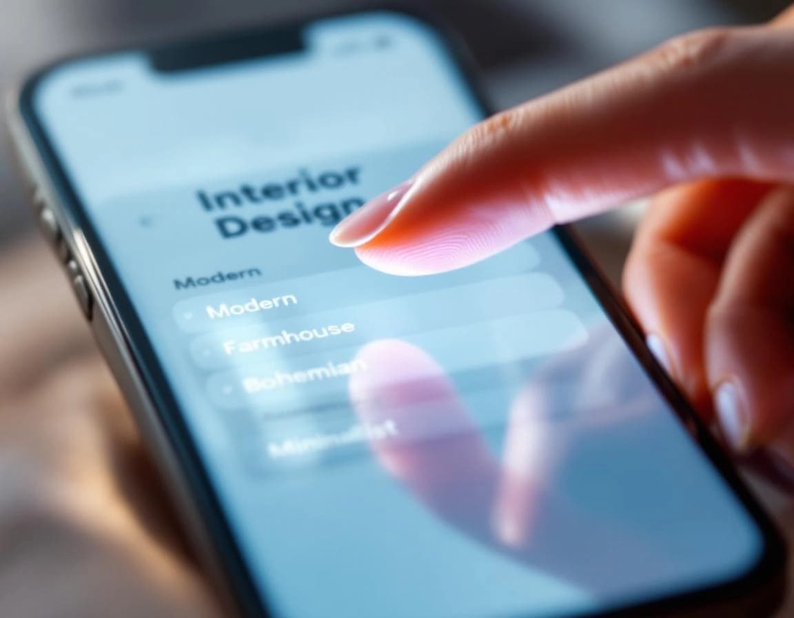 Find Your Vibe - AI interior design app step 2 showing how to transform your room