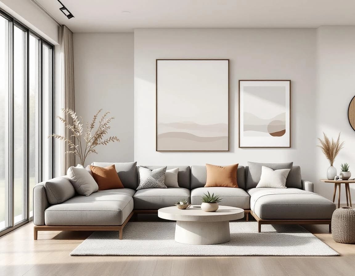 Living Room Glow-Up - AI interior design app example showing a beautiful living room transformation